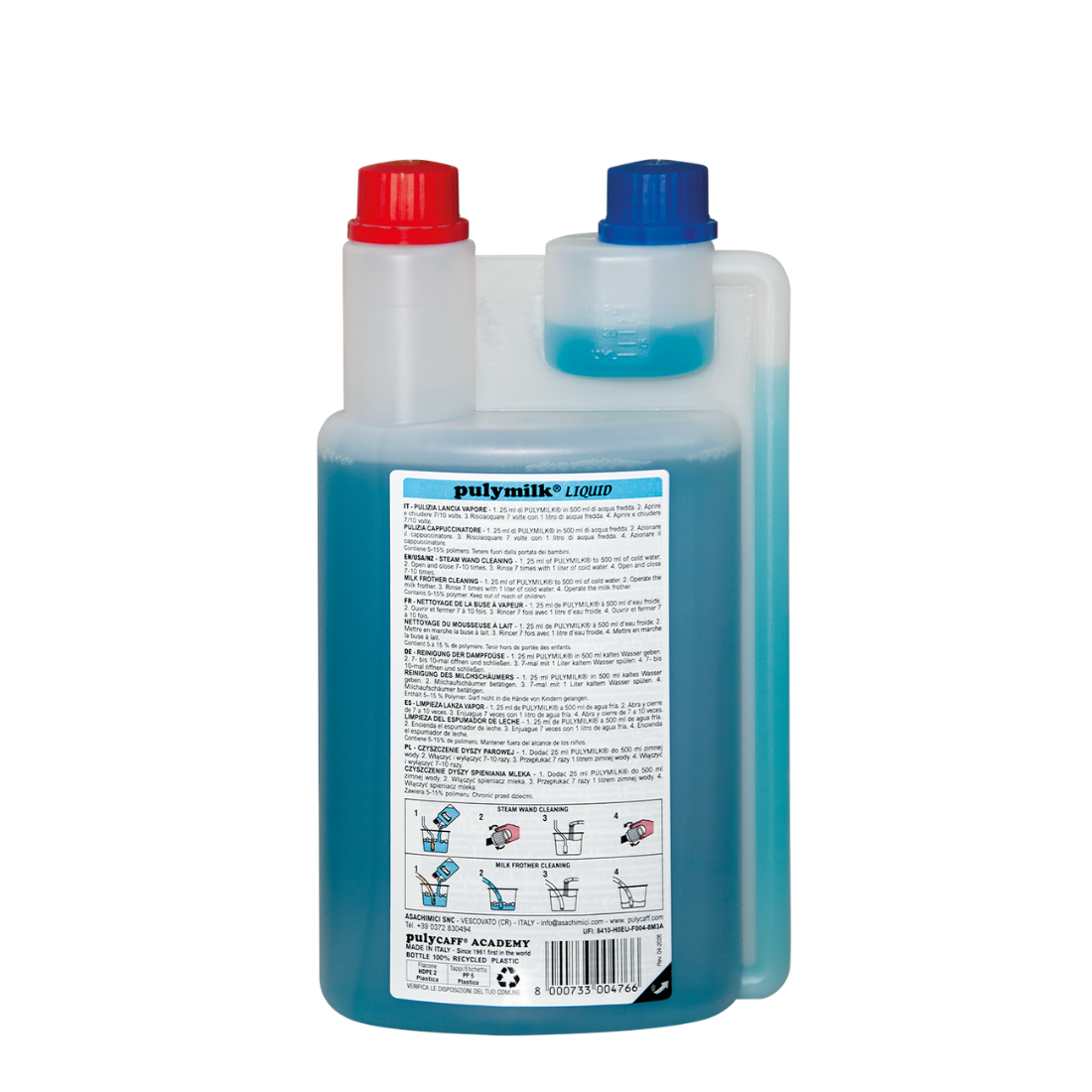 pulyMILK® Plus - Detergent pentru sistemul de lapte, 1L